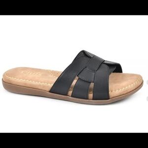 NWT-Cliffs by White Mountain Black Slide Sandal